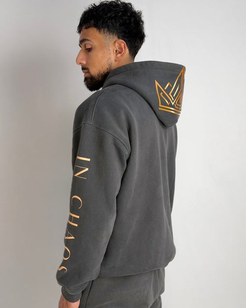 Crowned Heritage Hoodie - Deep Slate Grey